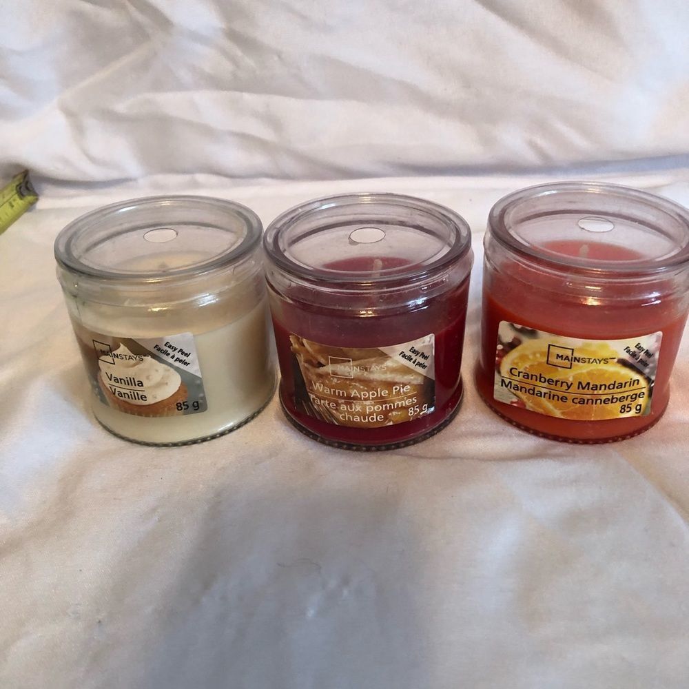 3 mini candles